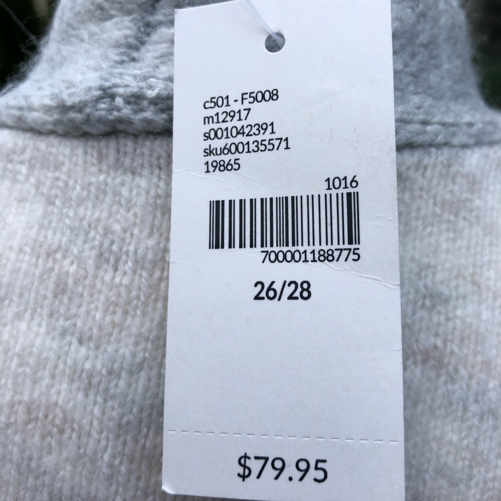 New Lane Bryant Cream/Gray Cardigan size 26/28 - Picture 6 of 7